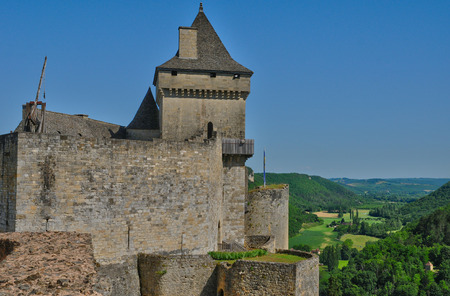 France, the picturesque castle of Castelnaud in Dordogneのeditorial素材