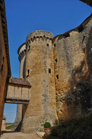 France, the picturesque castle of Fenelon in Dordogneのeditorial素材