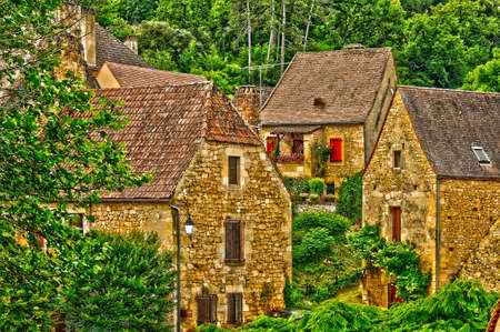France, the picturesque village of Carsac Aillac in Dordogneの写真素材