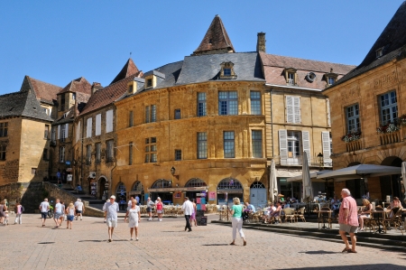 France, the picturesque city of Sarlat la Caneda in Dordogneのeditorial素材