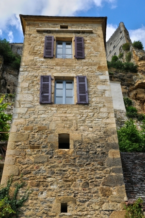 France, the picturesque village of Beynac in Dordogneの写真素材