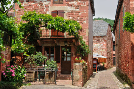 France, the picturesque village of Collonges la Rougeの写真素材
