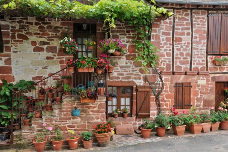 France, the picturesque village of Collonges la Rougeの写真素材