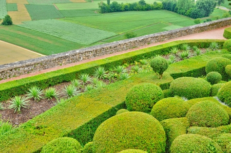 France, the picturesque garden of Marqueyssac  in Dordogneの写真素材
