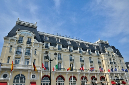 Basse Normandie, the historical Grand Hotel of Cabourgのeditorial素材