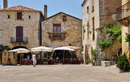 France, the village of Monpazier in Perigordのeditorial素材