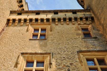 France, the picturesque castle of Puymartin in Dordogneのeditorial素材