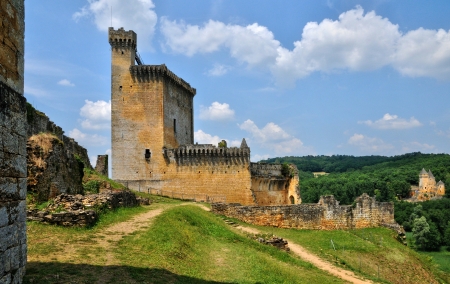 France, the picturesque castle of Commarque in Dordogneのeditorial素材