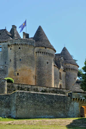 France, the picturesque castle of Fenelon in Dordogneのeditorial素材