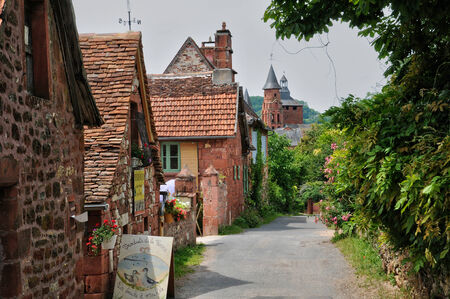 France, the picturesque village of Collonges la Rougeのeditorial素材