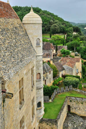 France, the middle age castle of Beynac in Dordogneのeditorial素材