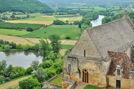 France, the middle age castle of Beynac in Dordogneのeditorial素材