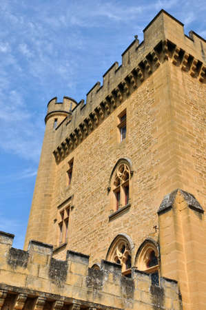 France, the picturesque castle of Puymartin in Dordogneのeditorial素材