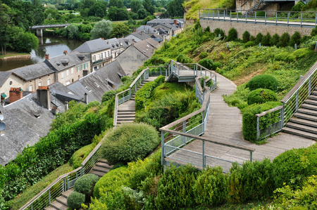France, the city of Terrasson Lavilledieu in Dordogneの写真素材