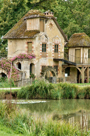 the Queen Hamlet in the park of Versailles Palaceのeditorial素材