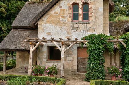 the Queen Hamlet in the park of Versailles Palaceのeditorial素材