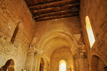 France, the Urval church in Dordogneのeditorial素材