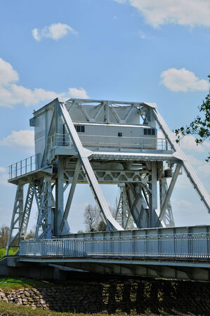 France, Pegasus bridge in the village of Benouville in Normandieの写真素材