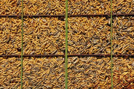 France, old corn dryer in Carlucetの写真素材