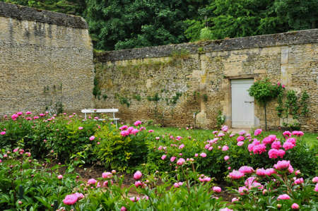 France, the canon castle garden in Normandieのeditorial素材