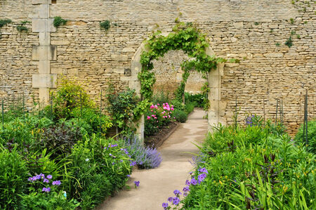 France, the canon castle garden in Normandieのeditorial素材