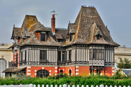 France, the picturesque city of Deauville in Normandieのeditorial素材