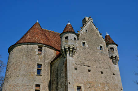 France, the picturesque Courboyer castle in the village of Noceのeditorial素材