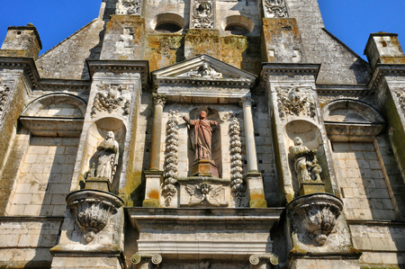 France, the historical church of Belleme in Normandie