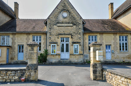 France, the picturesque old school of Vezacのeditorial素材