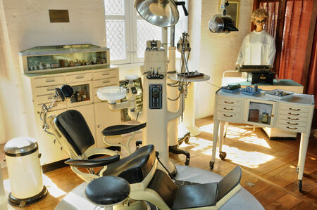 France, dental surgery in the old hospital of Hautefortのeditorial素材
