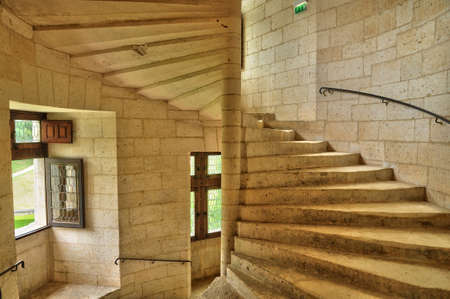 France, the renaissance castle of Puyguilhem in Dordogneのeditorial素材