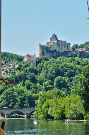 France, the picturesque castle of Castelnaud in Dordogneのeditorial素材