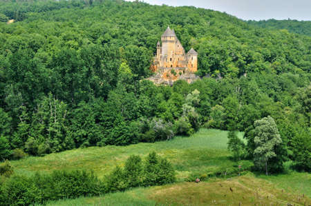 France, the picturesque castle of Laussel in Dordogneのeditorial素材
