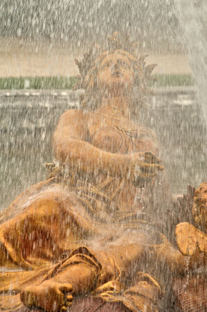 Ile de France, a fountain in the Versailles Palace park の写真素材