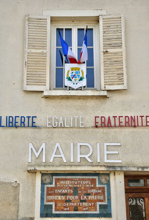 France, the city hall of Gommecourt のeditorial素材