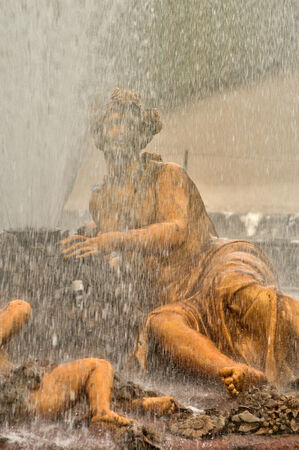 Ile de France, a fountain in the Versailles Palace park のeditorial素材