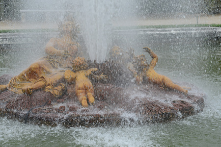 Ile de France, a fountain in the Versailles Palace park の写真素材