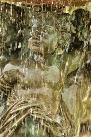 Ile de France, AllÃ©e des Marmousets or water avenue in Versailles Palace park の写真素材