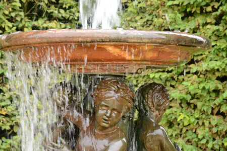 Ile de France, AllÃ©e des Marmousets or water avenue in Versailles Palace park の写真素材