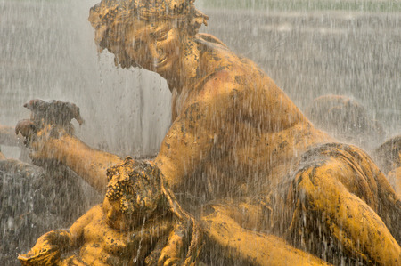 Ile de France, a fountain in the Versailles Palace park の写真素材