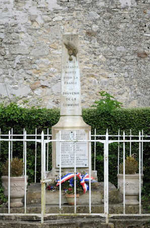 Ile de France, the war memorial of Cherence in Val d Oise のeditorial素材