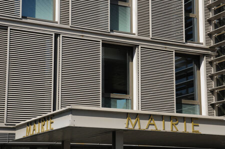 Ile de France, the city hall of Les Mureauxのeditorial素材