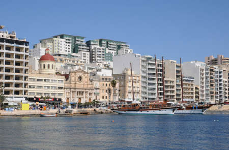 Republic of Malta, the picturesque city of Sliemaのeditorial素材