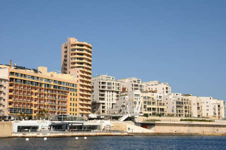 Republic of Malta, the picturesque city of Sliemaのeditorial素材