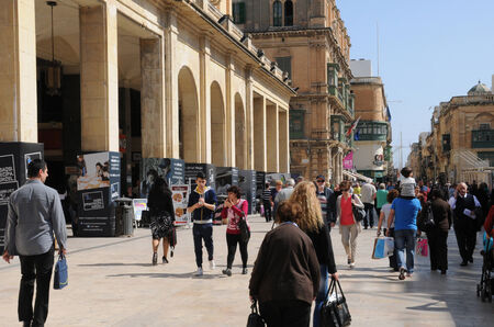 Republic of Malta, the picturesque city of Valettaのeditorial素材