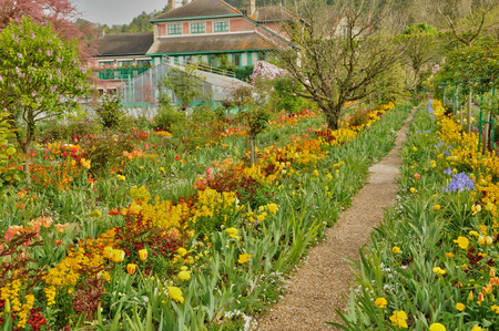 France, the Monet house in Giverny in Normandieのeditorial素材