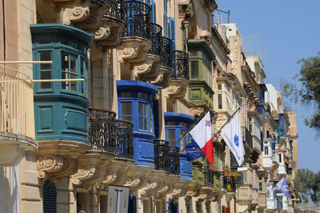 Republic of Malta, the picturesque city of Valettaのeditorial素材