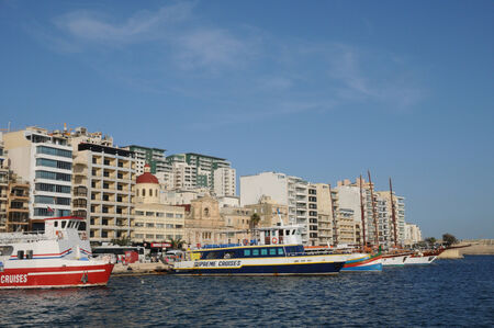 Republic of Malta, the picturesque city of Sliemaのeditorial素材