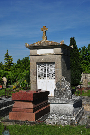 Ile de France, the cemetery of Cherence in Val dâOiseの写真素材