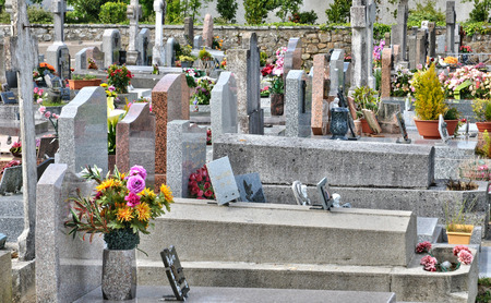 France, the cemetery of Pornichet in Loire Atlantique